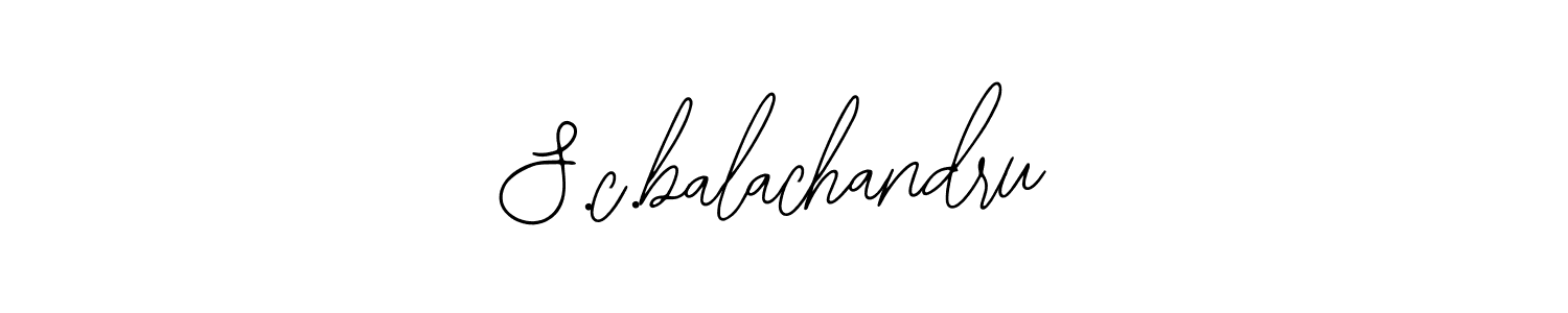 How to make S.c.balachandru name signature. Use Bearetta-2O07w style for creating short signs online. This is the latest handwritten sign. S.c.balachandru signature style 12 images and pictures png