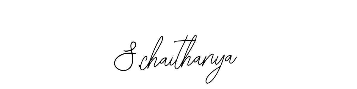 Design your own signature with our free online signature maker. With this signature software, you can create a handwritten (Bearetta-2O07w) signature for name S.chaithanya. S.chaithanya signature style 12 images and pictures png
