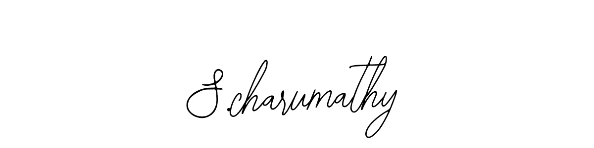How to make S.charumathy name signature. Use Bearetta-2O07w style for creating short signs online. This is the latest handwritten sign. S.charumathy signature style 12 images and pictures png