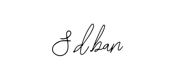 S.d.ban stylish signature style. Best Handwritten Sign (Bearetta-2O07w) for my name. Handwritten Signature Collection Ideas for my name S.d.ban. S.d.ban signature style 12 images and pictures png