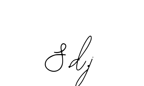 Create a beautiful signature design for name S.d.j. With this signature (Bearetta-2O07w) fonts, you can make a handwritten signature for free. S.d.j signature style 12 images and pictures png