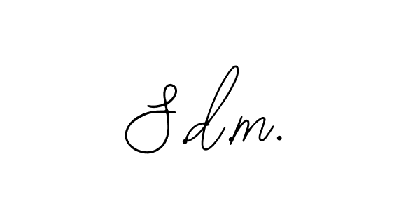 Make a beautiful signature design for name S.d.m.. With this signature (Bearetta-2O07w) style, you can create a handwritten signature for free. S.d.m. signature style 12 images and pictures png