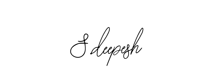 Also we have S.deepesh name is the best signature style. Create professional handwritten signature collection using Bearetta-2O07w autograph style. S.deepesh signature style 12 images and pictures png