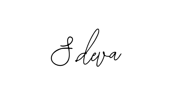 You should practise on your own different ways (Bearetta-2O07w) to write your name (S.deva) in signature. don't let someone else do it for you. S.deva signature style 12 images and pictures png