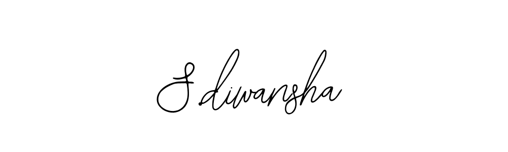Design your own signature with our free online signature maker. With this signature software, you can create a handwritten (Bearetta-2O07w) signature for name S.diwansha. S.diwansha signature style 12 images and pictures png