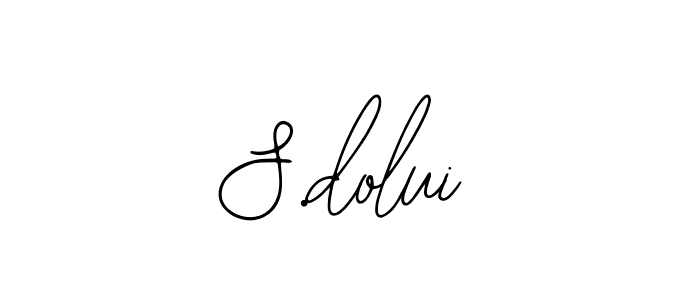 How to make S.dolui name signature. Use Bearetta-2O07w style for creating short signs online. This is the latest handwritten sign. S.dolui signature style 12 images and pictures png