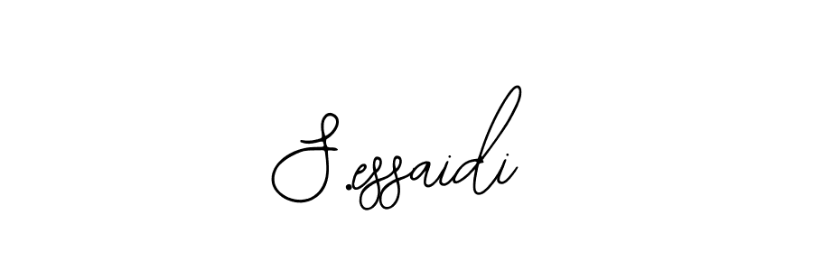 The best way (Bearetta-2O07w) to make a short signature is to pick only two or three words in your name. The name S.essaidi include a total of six letters. For converting this name. S.essaidi signature style 12 images and pictures png