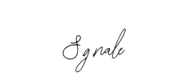 How to make S.g.nale name signature. Use Bearetta-2O07w style for creating short signs online. This is the latest handwritten sign. S.g.nale signature style 12 images and pictures png