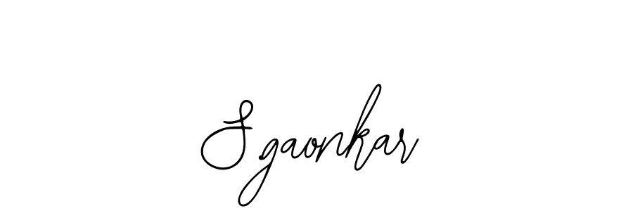 Make a beautiful signature design for name S.gaonkar. With this signature (Bearetta-2O07w) style, you can create a handwritten signature for free. S.gaonkar signature style 12 images and pictures png