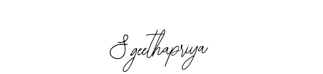 The best way (Bearetta-2O07w) to make a short signature is to pick only two or three words in your name. The name S.geethapriya include a total of six letters. For converting this name. S.geethapriya signature style 12 images and pictures png