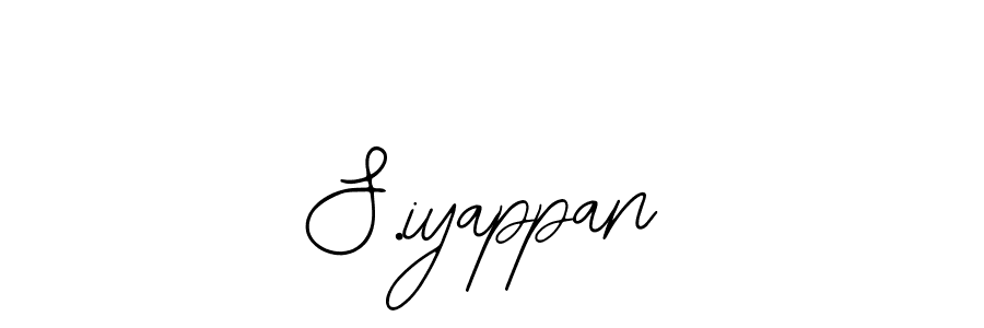 The best way (Bearetta-2O07w) to make a short signature is to pick only two or three words in your name. The name S.iyappan include a total of six letters. For converting this name. S.iyappan signature style 12 images and pictures png