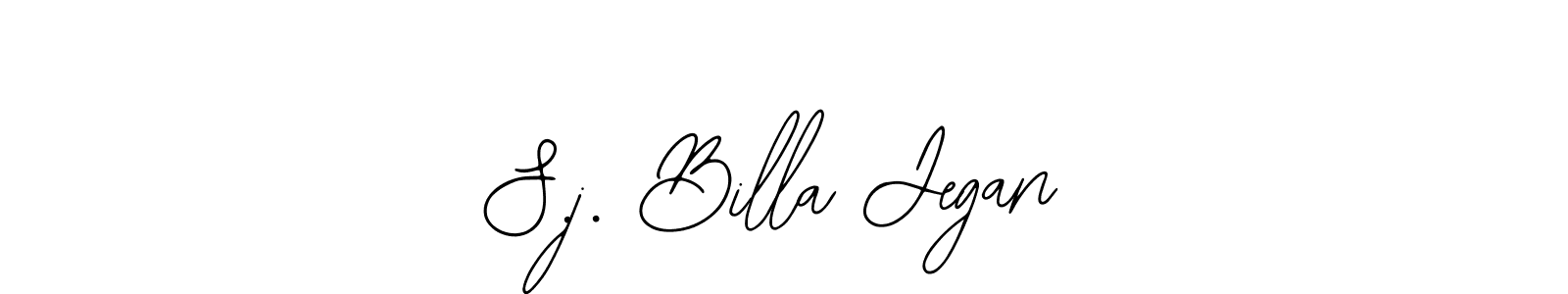 You should practise on your own different ways (Bearetta-2O07w) to write your name (S.j. Billa Jegan) in signature. don't let someone else do it for you. S.j. Billa Jegan signature style 12 images and pictures png