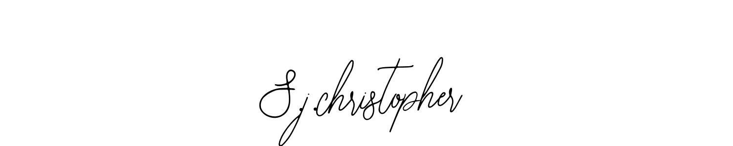 You should practise on your own different ways (Bearetta-2O07w) to write your name (S.j.christopher) in signature. don't let someone else do it for you. S.j.christopher signature style 12 images and pictures png