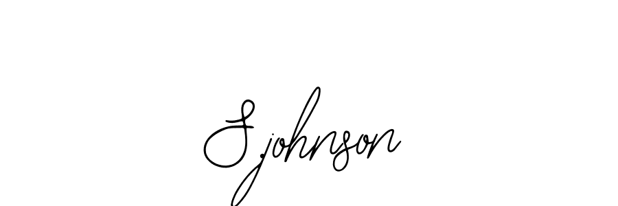 You should practise on your own different ways (Bearetta-2O07w) to write your name (S.johnson) in signature. don't let someone else do it for you. S.johnson signature style 12 images and pictures png