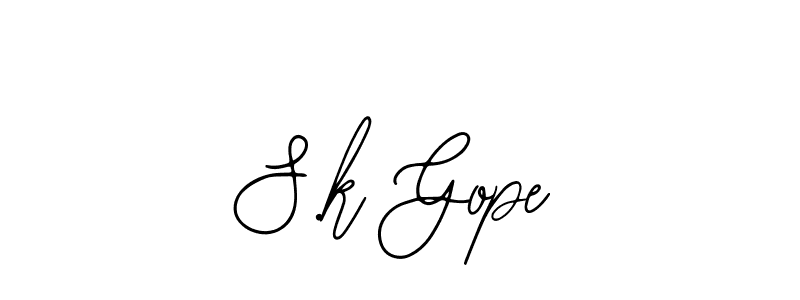 Design your own signature with our free online signature maker. With this signature software, you can create a handwritten (Bearetta-2O07w) signature for name S.k Gope. S.k Gope signature style 12 images and pictures png