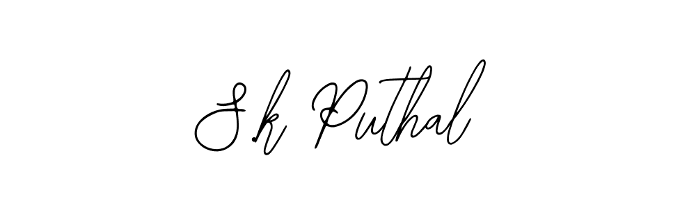 Use a signature maker to create a handwritten signature online. With this signature software, you can design (Bearetta-2O07w) your own signature for name S.k Puthal. S.k Puthal signature style 12 images and pictures png