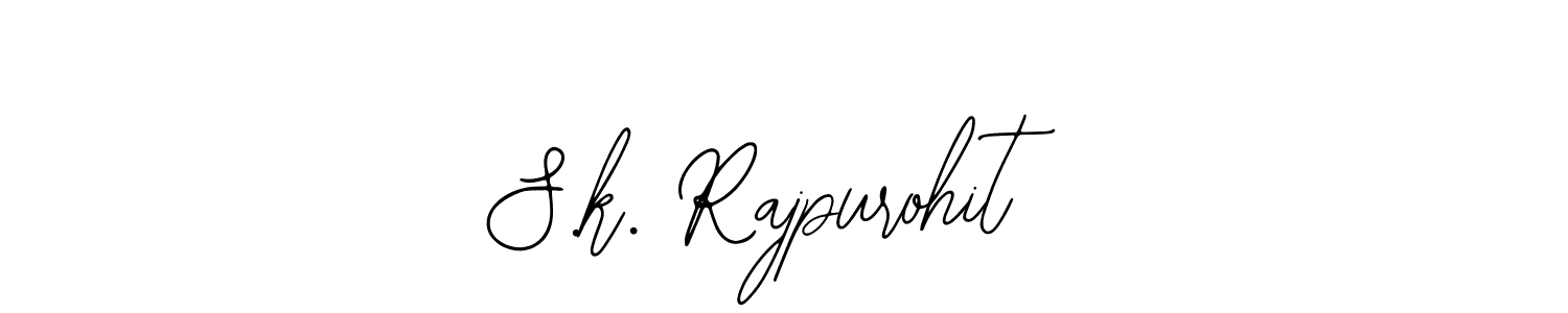 How to make S.k. Rajpurohit name signature. Use Bearetta-2O07w style for creating short signs online. This is the latest handwritten sign. S.k. Rajpurohit signature style 12 images and pictures png