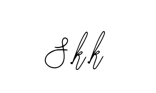 You should practise on your own different ways (Bearetta-2O07w) to write your name (S.k.k) in signature. don't let someone else do it for you. S.k.k signature style 12 images and pictures png