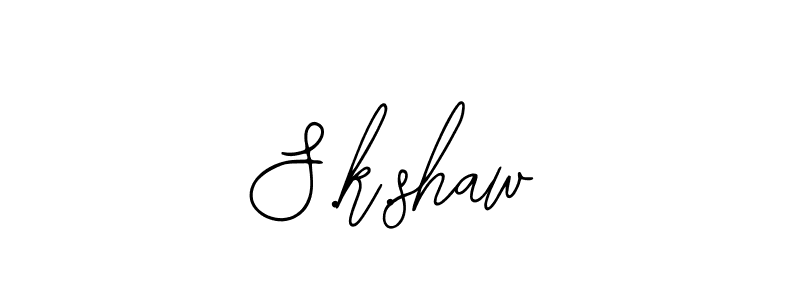 The best way (Bearetta-2O07w) to make a short signature is to pick only two or three words in your name. The name S.k.shaw include a total of six letters. For converting this name. S.k.shaw signature style 12 images and pictures png