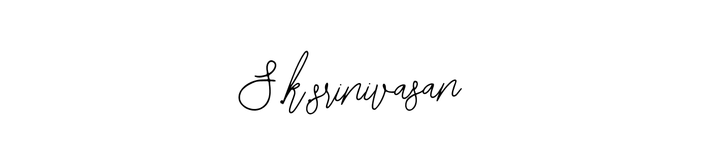 Create a beautiful signature design for name S.k.srinivasan. With this signature (Bearetta-2O07w) fonts, you can make a handwritten signature for free. S.k.srinivasan signature style 12 images and pictures png