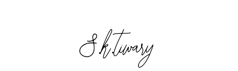 You should practise on your own different ways (Bearetta-2O07w) to write your name (S.k.tiwary) in signature. don't let someone else do it for you. S.k.tiwary signature style 12 images and pictures png