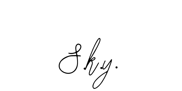 Similarly Bearetta-2O07w is the best handwritten signature design. Signature creator online .You can use it as an online autograph creator for name S.k.y.. S.k.y. signature style 12 images and pictures png