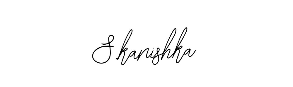You should practise on your own different ways (Bearetta-2O07w) to write your name (S.kanishka) in signature. don't let someone else do it for you. S.kanishka signature style 12 images and pictures png