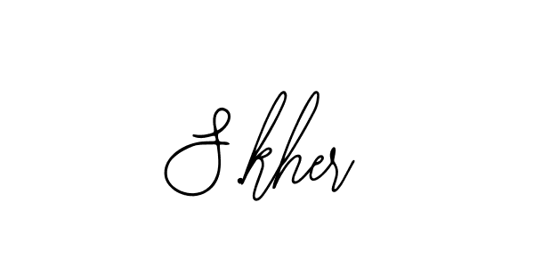 Use a signature maker to create a handwritten signature online. With this signature software, you can design (Bearetta-2O07w) your own signature for name S.kher. S.kher signature style 12 images and pictures png