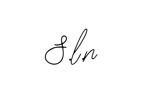 Design your own signature with our free online signature maker. With this signature software, you can create a handwritten (Bearetta-2O07w) signature for name S.l.n. S.l.n signature style 12 images and pictures png