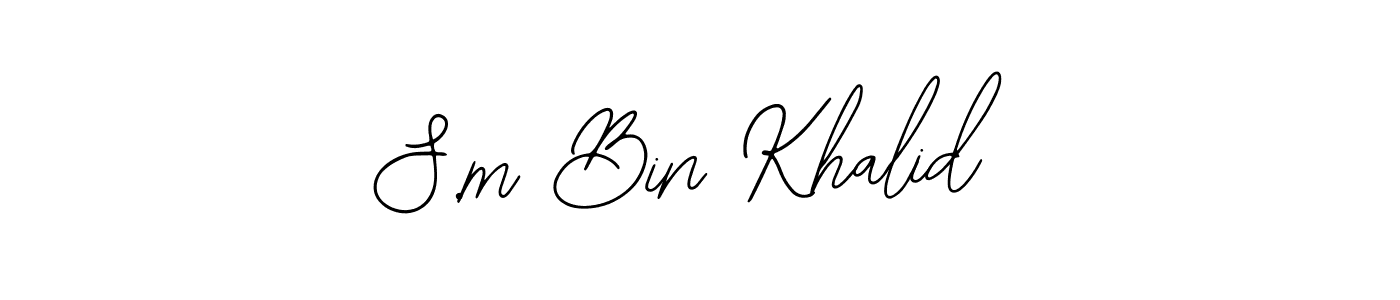 How to make S.m Bin Khalid signature? Bearetta-2O07w is a professional autograph style. Create handwritten signature for S.m Bin Khalid name. S.m Bin Khalid signature style 12 images and pictures png