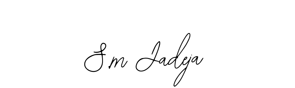 Create a beautiful signature design for name S.m Jadeja. With this signature (Bearetta-2O07w) fonts, you can make a handwritten signature for free. S.m Jadeja signature style 12 images and pictures png