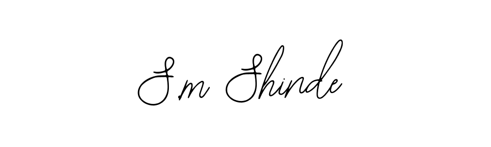 S.m Shinde stylish signature style. Best Handwritten Sign (Bearetta-2O07w) for my name. Handwritten Signature Collection Ideas for my name S.m Shinde. S.m Shinde signature style 12 images and pictures png
