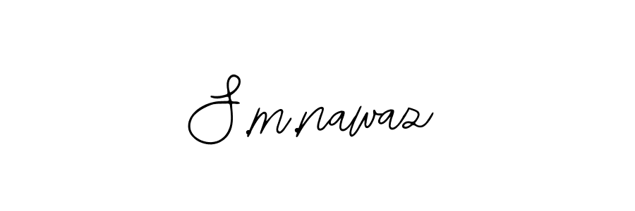 The best way (Bearetta-2O07w) to make a short signature is to pick only two or three words in your name. The name S.m.nawaz include a total of six letters. For converting this name. S.m.nawaz signature style 12 images and pictures png