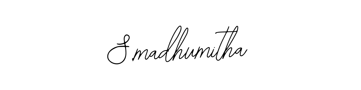 Design your own signature with our free online signature maker. With this signature software, you can create a handwritten (Bearetta-2O07w) signature for name S.madhumitha. S.madhumitha signature style 12 images and pictures png