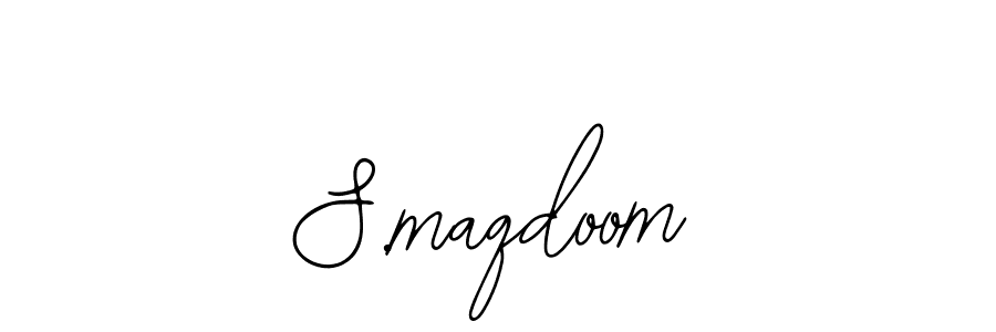The best way (Bearetta-2O07w) to make a short signature is to pick only two or three words in your name. The name S.maqdoom include a total of six letters. For converting this name. S.maqdoom signature style 12 images and pictures png