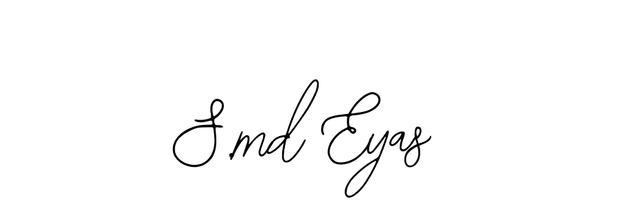 Use a signature maker to create a handwritten signature online. With this signature software, you can design (Bearetta-2O07w) your own signature for name S.md Eyas. S.md Eyas signature style 12 images and pictures png
