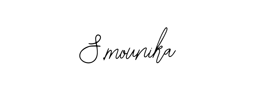 S.mounika stylish signature style. Best Handwritten Sign (Bearetta-2O07w) for my name. Handwritten Signature Collection Ideas for my name S.mounika. S.mounika signature style 12 images and pictures png