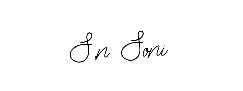 Design your own signature with our free online signature maker. With this signature software, you can create a handwritten (Bearetta-2O07w) signature for name S.n Soni. S.n Soni signature style 12 images and pictures png