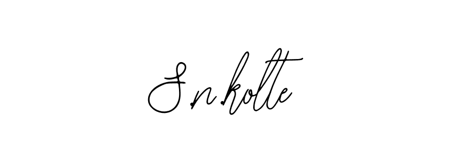 Create a beautiful signature design for name S.n.kolte. With this signature (Bearetta-2O07w) fonts, you can make a handwritten signature for free. S.n.kolte signature style 12 images and pictures png