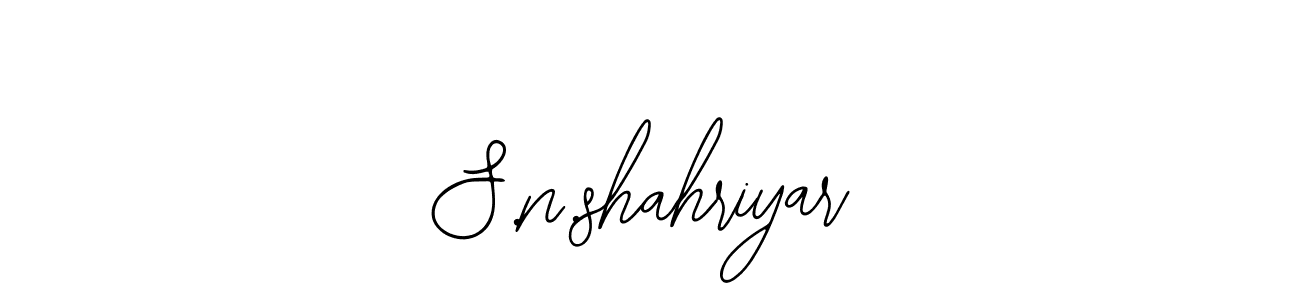 It looks lik you need a new signature style for name S.n.shahriyar. Design unique handwritten (Bearetta-2O07w) signature with our free signature maker in just a few clicks. S.n.shahriyar signature style 12 images and pictures png