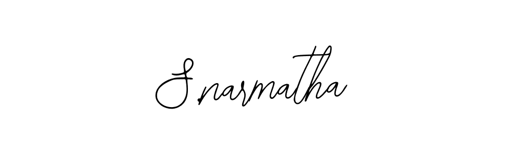 Use a signature maker to create a handwritten signature online. With this signature software, you can design (Bearetta-2O07w) your own signature for name S.narmatha. S.narmatha signature style 12 images and pictures png