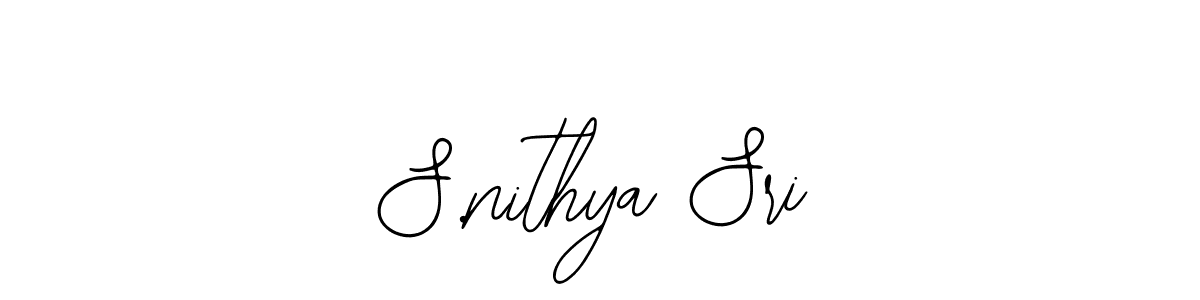 You should practise on your own different ways (Bearetta-2O07w) to write your name (S.nithya Sri) in signature. don't let someone else do it for you. S.nithya Sri signature style 12 images and pictures png
