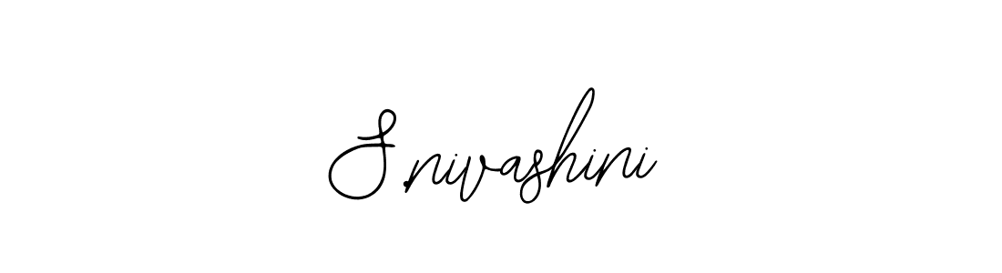 Design your own signature with our free online signature maker. With this signature software, you can create a handwritten (Bearetta-2O07w) signature for name S.nivashini. S.nivashini signature style 12 images and pictures png