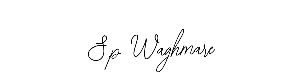 S.p Waghmare stylish signature style. Best Handwritten Sign (Bearetta-2O07w) for my name. Handwritten Signature Collection Ideas for my name S.p Waghmare. S.p Waghmare signature style 12 images and pictures png