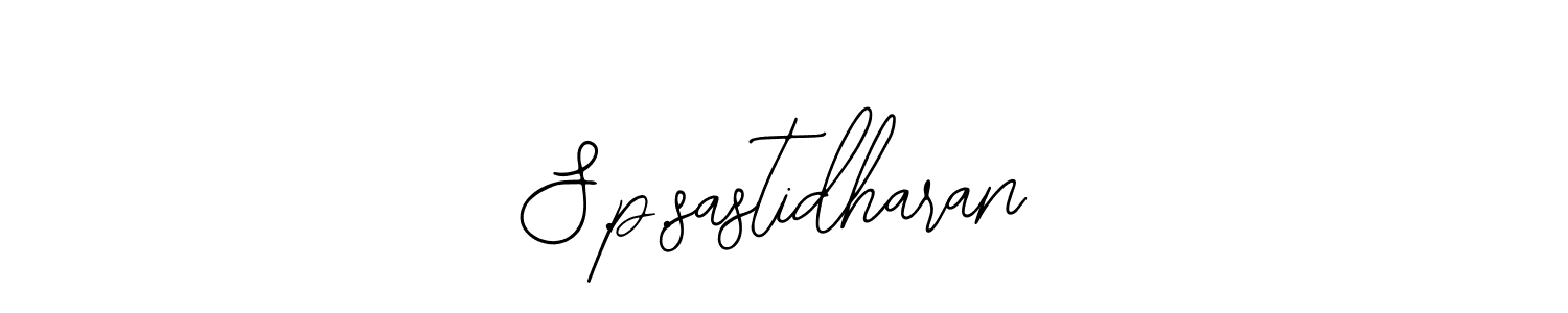 Use a signature maker to create a handwritten signature online. With this signature software, you can design (Bearetta-2O07w) your own signature for name S.p.sastidharan. S.p.sastidharan signature style 12 images and pictures png