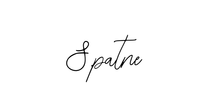 How to make S.patne name signature. Use Bearetta-2O07w style for creating short signs online. This is the latest handwritten sign. S.patne signature style 12 images and pictures png