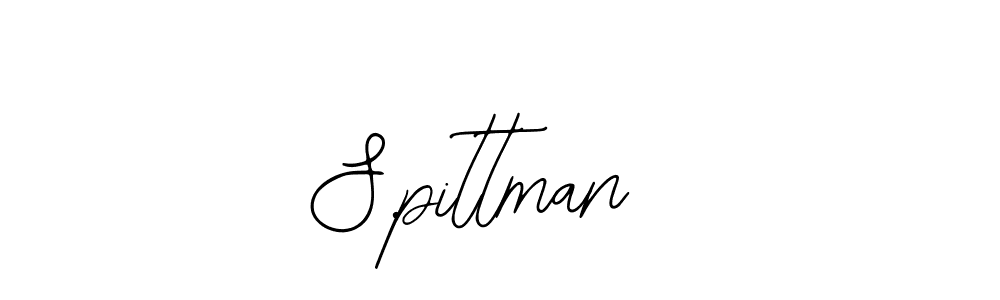 Create a beautiful signature design for name S.pittman . With this signature (Bearetta-2O07w) fonts, you can make a handwritten signature for free. S.pittman  signature style 12 images and pictures png