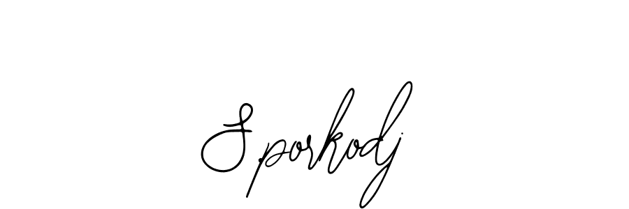 Use a signature maker to create a handwritten signature online. With this signature software, you can design (Bearetta-2O07w) your own signature for name S.porkodj. S.porkodj signature style 12 images and pictures png