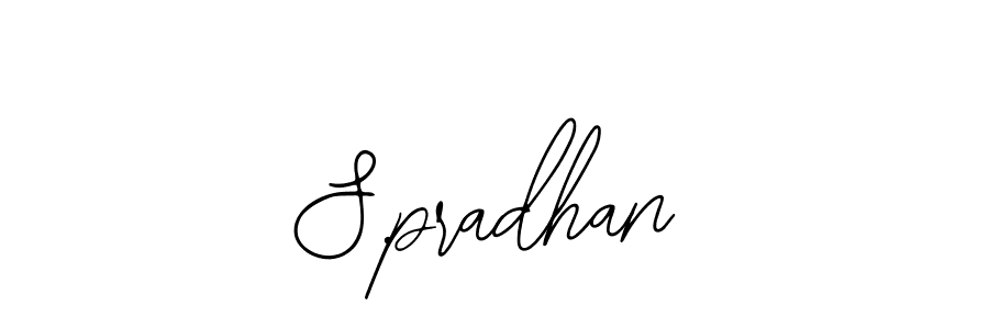How to make S.pradhan name signature. Use Bearetta-2O07w style for creating short signs online. This is the latest handwritten sign. S.pradhan signature style 12 images and pictures png
