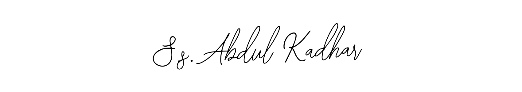 Design your own signature with our free online signature maker. With this signature software, you can create a handwritten (Bearetta-2O07w) signature for name S.s. Abdul Kadhar. S.s. Abdul Kadhar signature style 12 images and pictures png